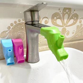 Накрайник за мивка за баня Удължител за кран Гумен еластичен удължител за кран за вода Аксесоари за кухненски кран за деца Детско измиване на ръцете