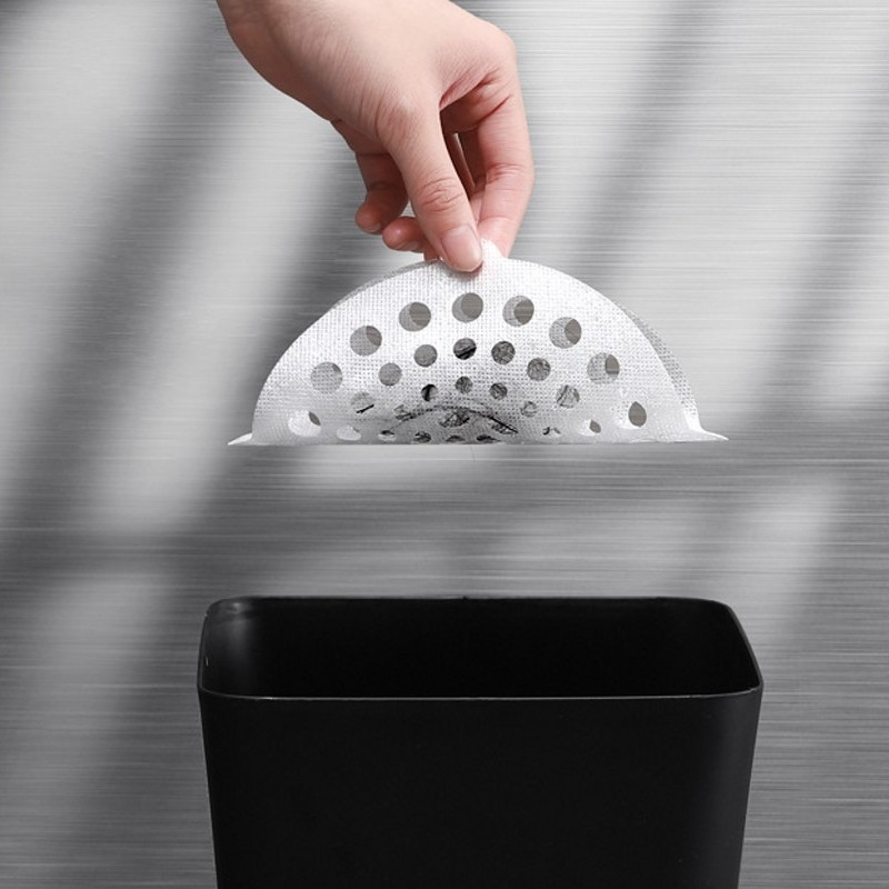 20 бр. Филтър за канализация за баня за еднократна употреба Подов канал за мивка Нетъкан текстил Вискоза Стикери за подов канал за оттичане на косата против запушване