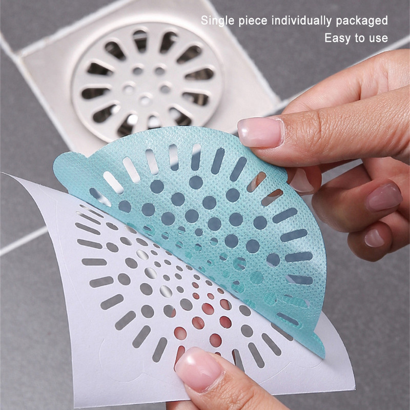 10 бр. Уловител за косми Антиблокиращ подов дренаж Стикер Запушалка Цедка за изтичане на канализация Баня Вана Тоалетна Аксесоари за душ