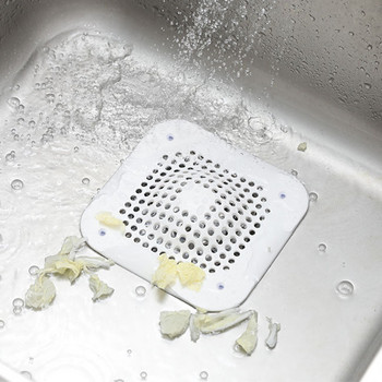 Капаци за оттичане на душ Силиконова тръба за оттичане на косата Уловител запушалка със смукател за баня Кухненски филтър Сифон Протектори за оттичане на дома