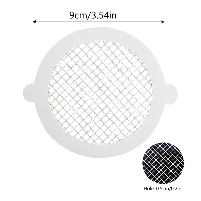 50 бр. Кръгъл стикер за подов дренаж за еднократна употреба Душ за баня Душ за къпане Стопери за коса Уловители Мрежа Аксесоари за домашни консумативи