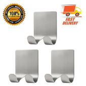 1/5 БР. Държач за бръснач от неръждаема стомана Мъжки самобръсначки Рафт Кука за съхранение Кука за бръснене Поставка за съхранение на самобръсначки Организатор за баня Закачалка