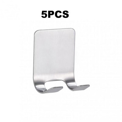 1/5 БР. Държач за бръснач от неръждаема стомана Мъжки самобръсначки Рафт Кука за съхранение Кука за бръснене Поставка за съхранение на самобръсначки Организатор за баня Закачалка