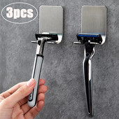 Държач за бръснач от неръждаема стомана Рафт за самобръсначка Поставка за съхранение Куки за кърпи Ключ за телефон Държач за сешоар Куки за стенна закачалка Държач за баня