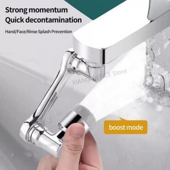 Two Mode 1080° Rotate Faucet Extender Aerator Splash for Kitchen Sink Tap Extend Water Nozzle Faucet Bubbler Robotic Arm 22/24mm