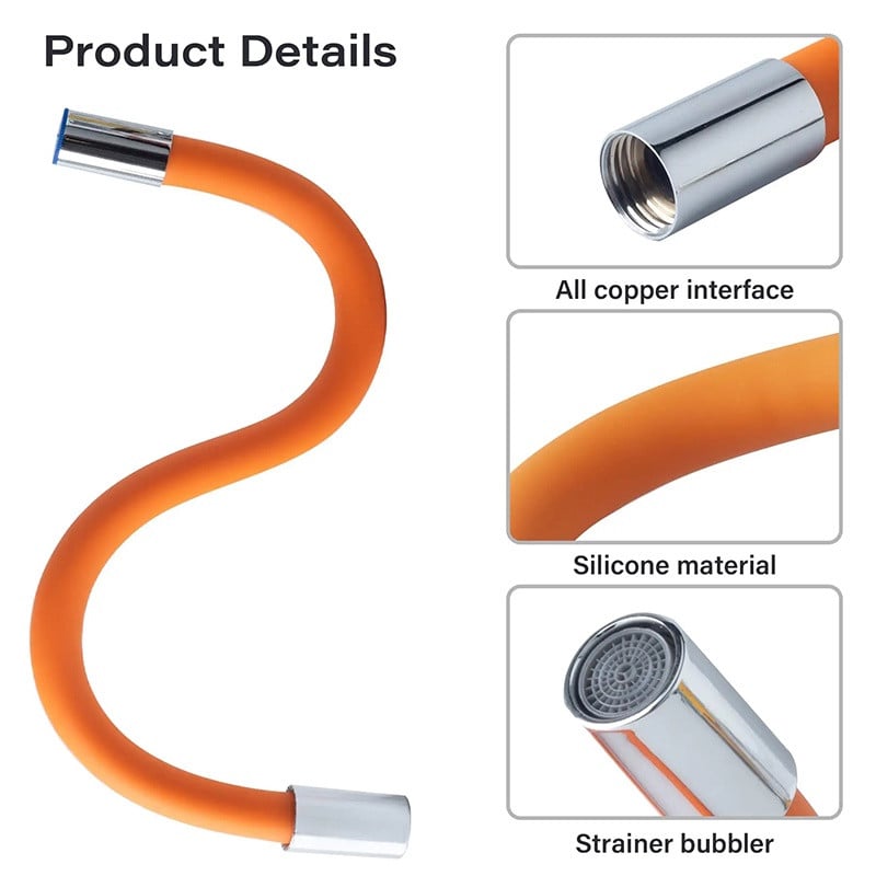 NAUJAS Virtuvinio maišytuvo ilgintuvas Universalus 360° besisukanti silikoninė lanksti žarna vandens čiaupo vamzdžio vamzdis vonios praustuvui