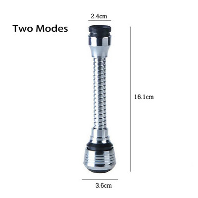 Удължител за кухненски кран с високо налягане Въртящ се кран Аератор Водоспестяващ кран Адаптер за дюза Аксесоари за мивка в банята