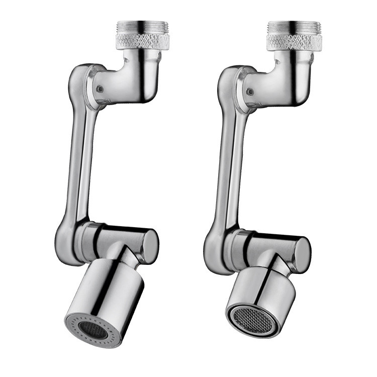 Универсален удължител на въртене на 1080° Кран Аератор Пластмасов филтър за пръски Кухненски кранове за мивка Барботираща дюза Роботизирана ръка