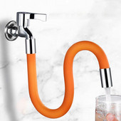 Ръчен удължител за кран Въртящ се на 360 месингов конектор Силиконов удължител за кран против замръзване Душ маркуч Дюза Аксесоар за душ