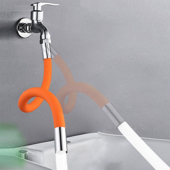 Handheld Faucet Extension 360 Περιστρεφόμενος ορειχάλκινος σύνδεσμος σιλικόνης Αντιψυκτικός προέκτασης βρύσης Ακροφύσιο ντουζιέρας σωλήνας ντους