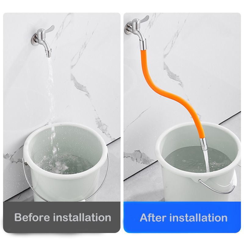 Ръчен удължител за кран Въртящ се на 360 месингов конектор Силиконов удължител за кран против замръзване Душ маркуч Дюза Аксесоар за душ