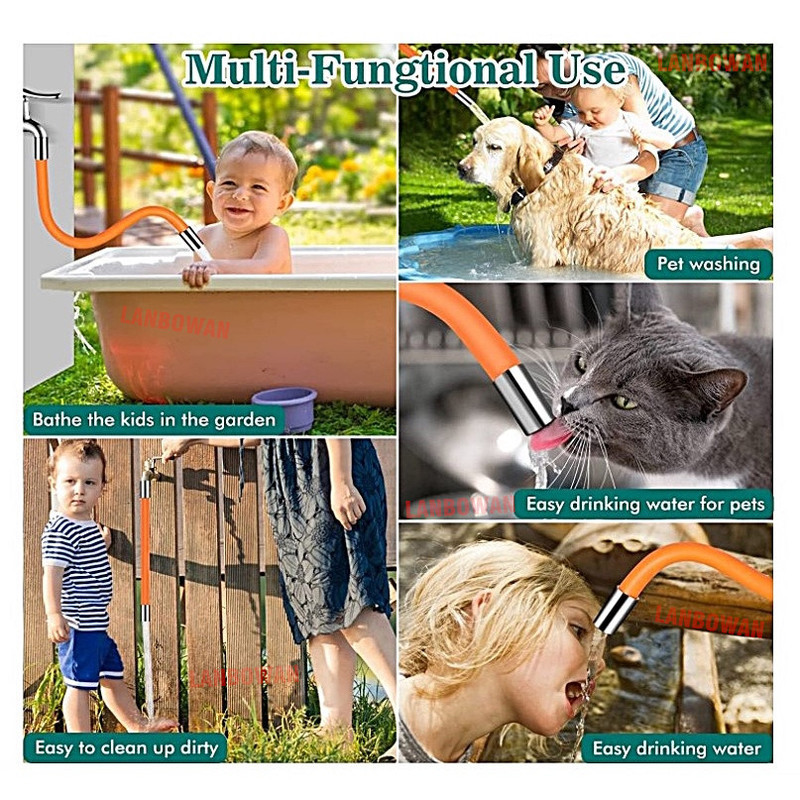 Universalus maišytuvo ilgintuvas 360° laisvai besisukantis lanksti žarna vandens čiaupo prailginimo žarna virtuvės kriauklės praustuvui