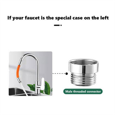 Удължителен маркуч за кухненски кран, баня, въртящ се на 360°, огъващ се, удължител за кран, мивка, водоспестяващ кран, удължителна тръба за филтър