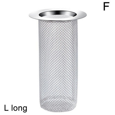 Филтър за оттичане на пода Многофункционален стоманен мрежест филтър за кошница Сифон за коса Баня Кухненска мивка Анти-запушване Цедка за шлака