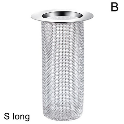 Филтър за оттичане на пода Многофункционален стоманен мрежест филтър за кошница Сифон за коса Баня Кухненска мивка Анти-запушване Цедка за шлака