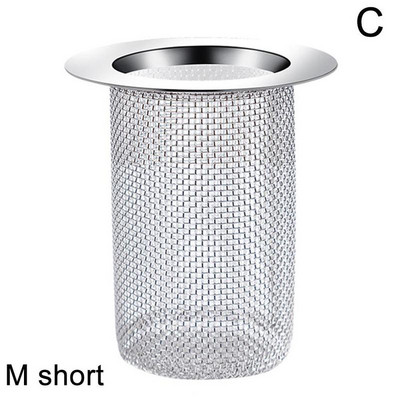 Филтър за оттичане на пода Многофункционален стоманен мрежест филтър за кошница Сифон за коса Баня Кухненска мивка Анти-запушване Цедка за шлака