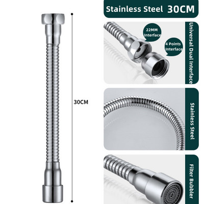 Универсален удължител за кран, въртяща се на 360 градуса глава против пръски, дюза, аератор, огъващ се удължител за мивка, маркуч, кухненски аксесоари