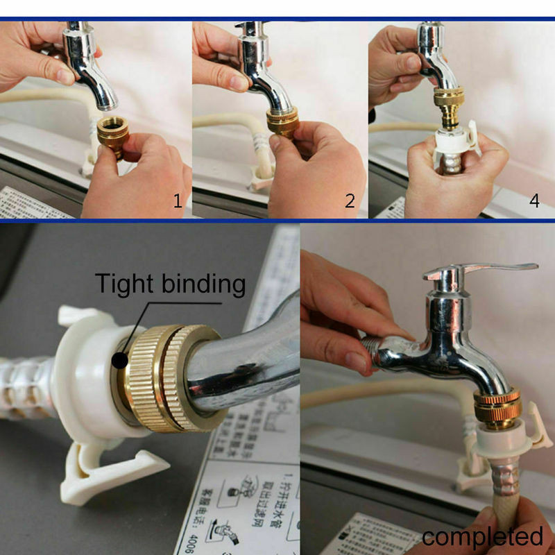 23MM универсален кран за маркуч Кухненски адаптери Месингов конектор за кран Съединител за смесител Адаптер за маркуч Фитинг за свързване на тръби Поливане Градински инструменти