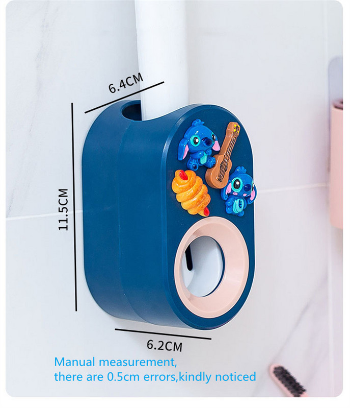 Карикатурен автоматичен дозатор за паста за зъби, артефакт за изстискване на паста за зъби, детска креативна изстисквачка за паста за зъби, безплатна поставка за паста за пробиване