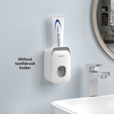 Магнитен стенен държач за четка за зъби, автоматичен дозатор за паста за зъби, място за съхранение на четка за зъби, аксесоари за баня