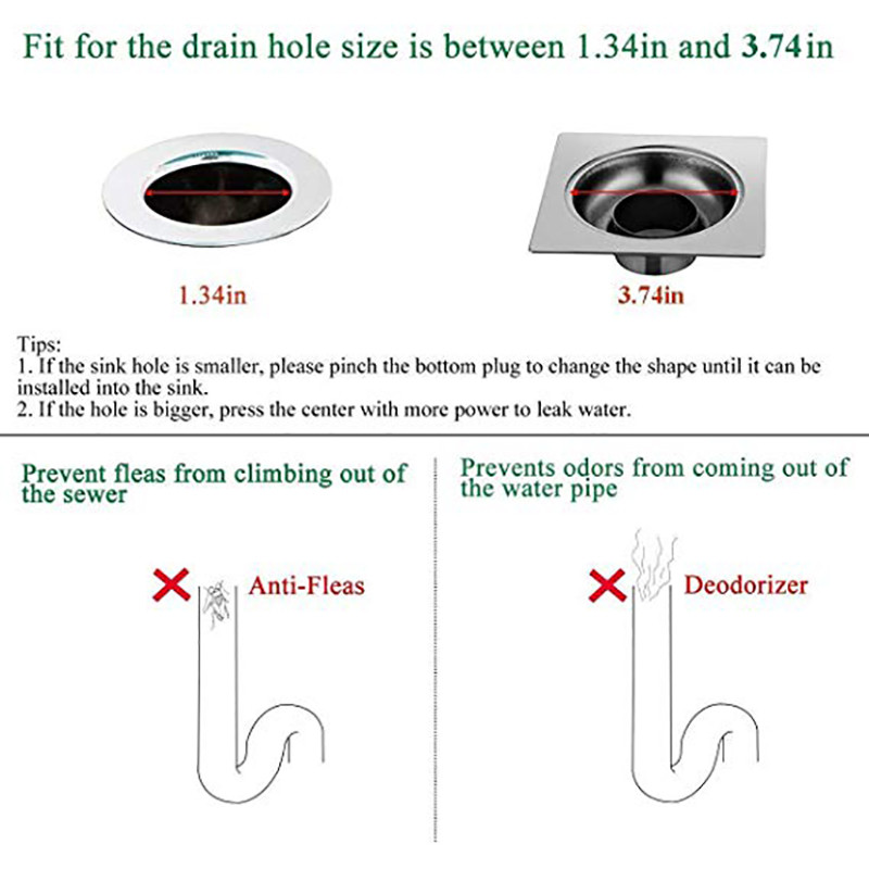 Филтър WALFOS Филтър за мивка за басейн Филтър за коса Дезодорант за канализация Запушване на вана Кухненски инструменти