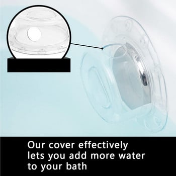 Κάλυμμα αποστράγγισης υπερχείλισης μπάνιου PVC 3 τμχ Πώμα δίσκου μπανιέρας κατά της υπερχείλισης Προσθέστε επιπλέον ίντσες νερό για θερμαντήρα μπανιέρας