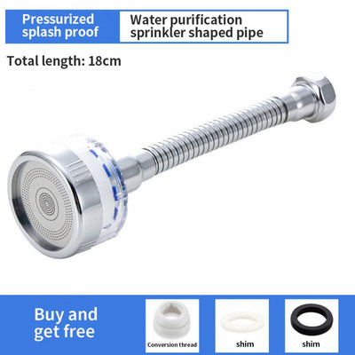 1 kom. Univerzalni 1080° rotirajući produžni nastavak za kuhinjsku slavinu, perlator, plastični filtar za prskanje, mlaznica s mjehurićima za kuhinjsku slavinu za umivaonik