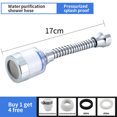 1 kom. Univerzalni 1080° rotirajući produžni nastavak za kuhinjsku slavinu, perlator, plastični filtar za prskanje, mlaznica s mjehurićima za kuhinjsku slavinu za umivaonik