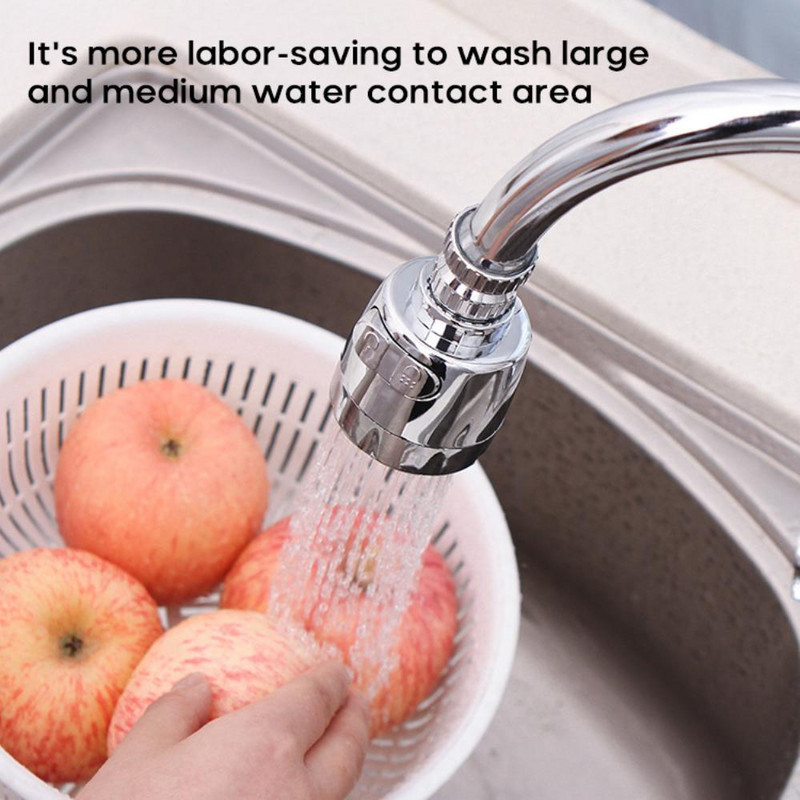 1 kom. Univerzalni 1080° rotirajući produžni nastavak za kuhinjsku slavinu, perlator, plastični filtar za prskanje, mlaznica s mjehurićima za kuhinjsku slavinu za umivaonik