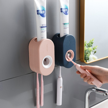 Автоматична изстисквачка за паста за зъби Дозатор за паста за зъби Държач за четка за зъби Поставка за крем за зъби за домашни инструменти за баня Dropshipping
