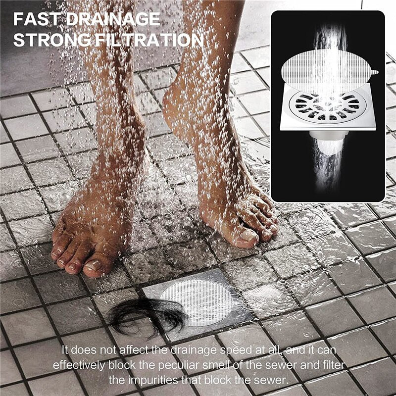 50/20/10KOM Mrežica za hvatanje dlačica za odvod za jednokratnu upotrebu PVC naljepnica za kupaonski kuhinjski filtar Spriječava začepljenja Pribor za čišćenje doma