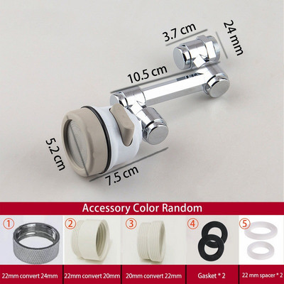 Univerzalna rotirajuća slavina za 1080°, prozračivač, produžni slavine, mlaznica za mjehuriće, plastični filtar za prskanje za kuhinju, kupaonicu, robotska ruka