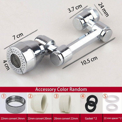 Univerzalna rotirajuća slavina za 1080°, prozračivač, produžni slavine, mlaznica za mjehuriće, plastični filtar za prskanje za kuhinju, kupaonicu, robotska ruka