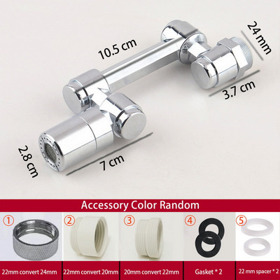 Univerzalna rotirajuća slavina za 1080°, prozračivač, produžni slavine, mlaznica za mjehuriće, plastični filtar za prskanje za kuhinju, kupaonicu, robotska ruka