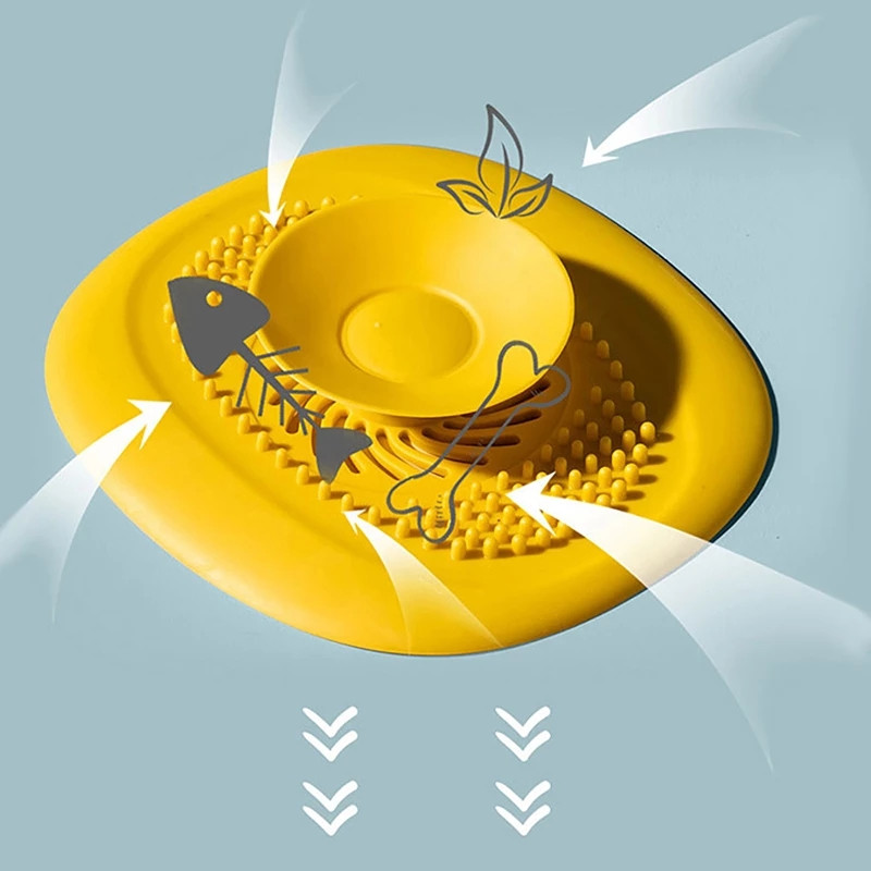 Kupaonski odvod za umivaonik Hvatač dlaka Podni čep Filter Cjedilo za kuhinjski sudoper Poklopac odvoda Univerzalni dodatak protiv začepljenja