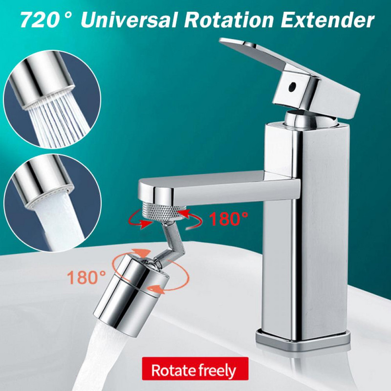 Rotacija 720°/1080° Produžetak slavine Plastična robotska ruka Filter za prskanje Slavina Perlator Mlaznica za kuhinjsku slavinu Glava za raspršivanje za uštedu vode