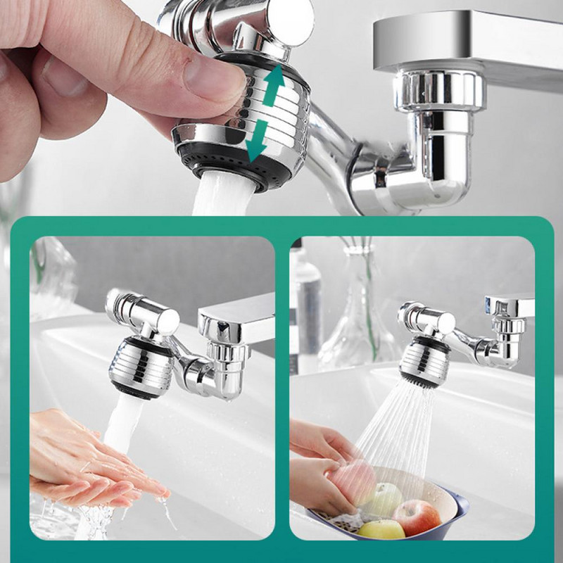 Rotacija 720°/1080° Produžetak slavine Plastična robotska ruka Filter za prskanje Slavina Perlator Mlaznica za kuhinjsku slavinu Glava za raspršivanje za uštedu vode