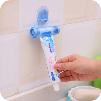 Πλαστικό κυλιόμενο σωλήνα Squeezer Dispenser οδοντόκρεμας Sucker Holder Dental cream Bathroom Manual Syringe Gun Toothpaste Dispenser