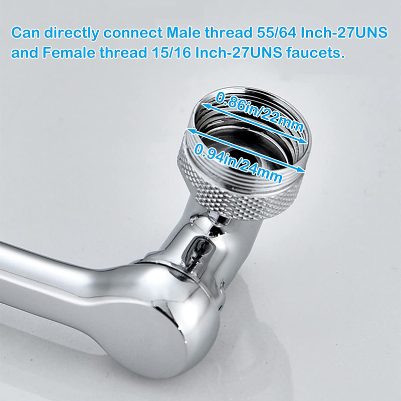 Podesivi 1080 rotirajući nastavak za slavinu, raspršivač vode, produljiva slavina za uštedu vode za pranje u kuhinji, kupaonici pod tušem