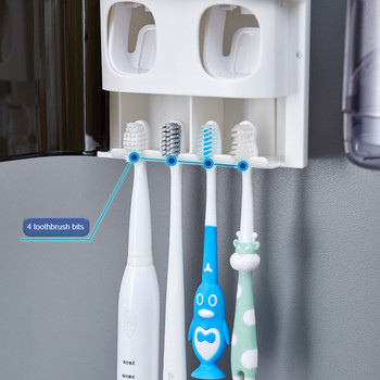 Тоалетна за двойки, автоматична изстисквачка за паста за зъби, прахоустойчива поставка за четки за зъби, канализация за баня, поставка за съхранение, комплект аксесоари за баня