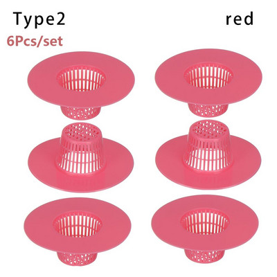2/6kom Filter za kosu Anti-blokiranje Umivaonik Filter Kuhinjski sudoper Kanalizacijska mreža Cjedilo Kupaonski hvatač za kosu Okrugli odvod u podu