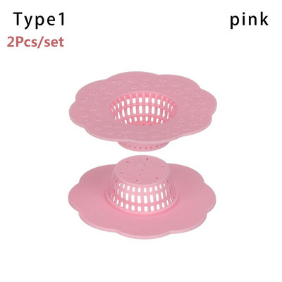 2/6kom Filter za kosu Anti-blokiranje Umivaonik Filter Kuhinjski sudoper Kanalizacijska mreža Cjedilo Kupaonski hvatač za kosu Okrugli odvod u podu