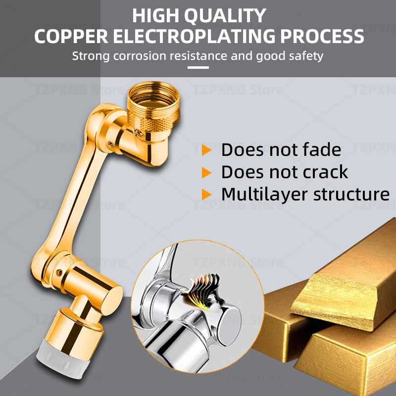 1080° Univerzalni nastavci slavine Perlator Produžetak slavine za umivaonik Filter za prskanje Mlaznica s mjehurićima Robotska ruka Produžetak slavine za kuhinju