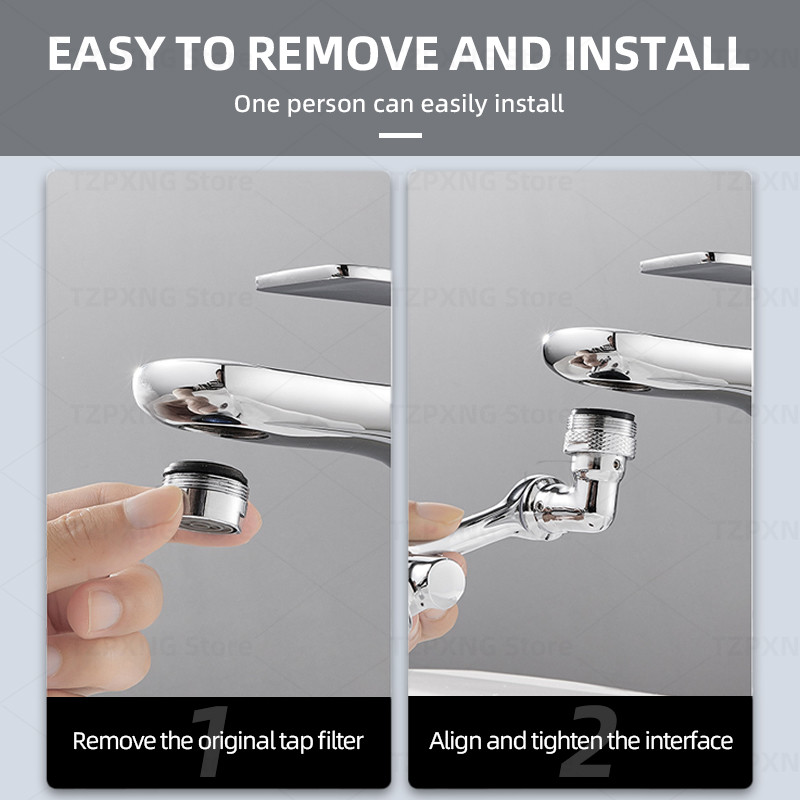 1080° Univerzalni nastavci slavine Perlator Produžetak slavine za umivaonik Filter za prskanje Mlaznica s mjehurićima Robotska ruka Produžetak slavine za kuhinju