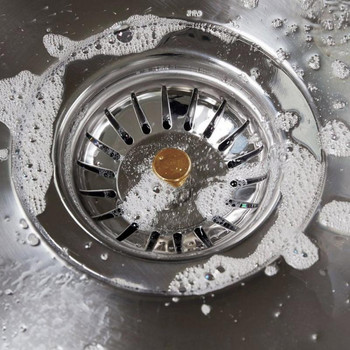 Φίλτρο νιπτήρα κουζίνας από ανοξείδωτο ατσάλι Ντους Αποστράγγιση Μαλλιά Πώμα Αξεσουάρ μπάνιου Κάλυμμα αποχέτευσης δαπέδου Αντιφρακτικό