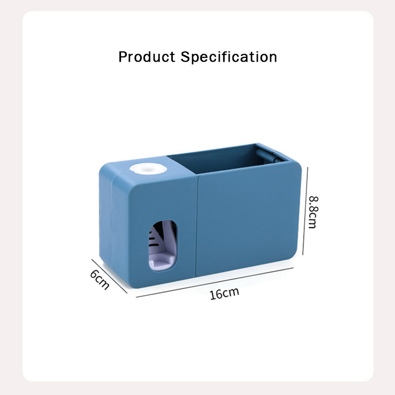 Zidni nosač Automatski dozator paste za zube Cjedilo Otporan na prašinu Držač četkice za zube Stalak za pohranu u kadi Kupaonski pribor