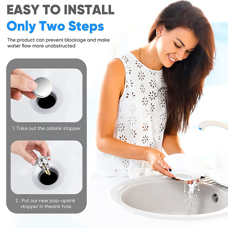 Univerzalni umivaonik Glava vode koja curi Čep Cjedilo za sudoper Čep Kupaonski odvod tuša Hvatač dlačica Ea-zy čep za sudoper