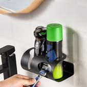 Kupaonski organizator Ručni držač aparata za brijanje Zidni nosač otporan na vlagu Polica s četkom Kućni hotelski dodaci