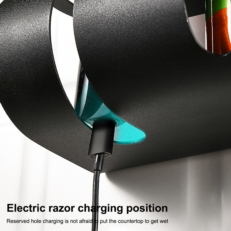 Kupaonski organizator Ručni držač aparata za brijanje Zidni nosač otporan na vlagu Polica s četkom Kućni hotelski dodaci