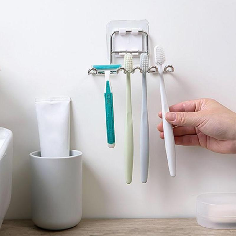 Držač za britve Stalak za britve Višenamjenski držač za četkice za zube Nehrđajući čelik Stalak za brijanje Držač za kupaonicu koji štedi prostor